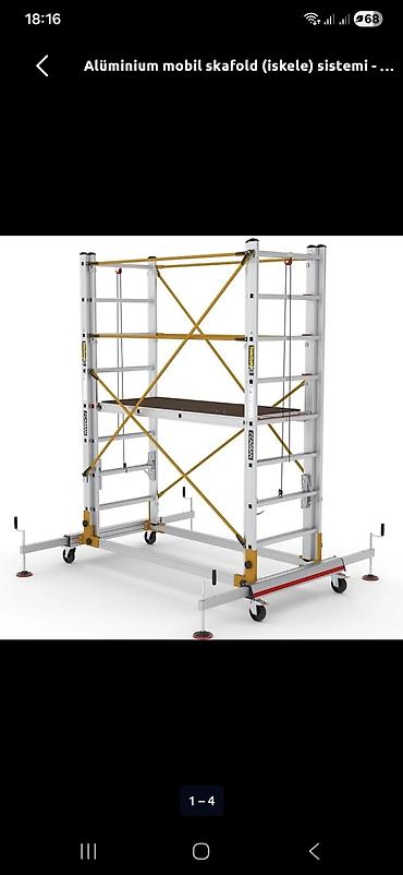 brus taxta: Alüminium mobil skafold (iskele) sistemi - Material: yüksək — 3