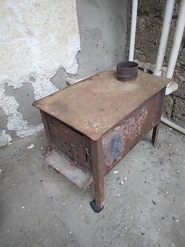 dəmir borular: Metall soba/peç – bərk yanacaqla işləyən - Material: qalın metal — 1