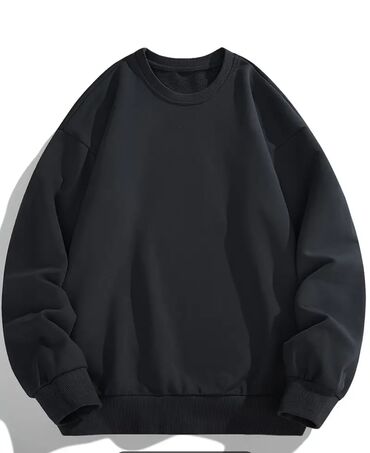 kisi kurtkalari 2019: Sweatshirt unisex pambıq payız qış aylarına uyğun yumşaq material L