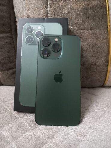 Apple iPhone: IPhone 13 Pro, 128 GB, Alpine Green, Zəmanət, Simsiz şarj, Face ID