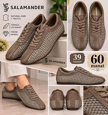 krosovka: SALAMANDER qadın ayaqqabısı - Material: natural dəri + tekstil — 1