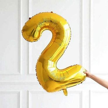 шарик секс: Воздушный шар цифра "2" из алюминиевой пленки, Фольгированный шар — 1