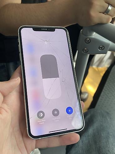 IPhone Xs Max, 256 GB, Gümüşü, Qırıq