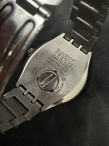 серебром: Классические часы часы, Swatch, Серебро, Швейцария, Водонепроницаемые, Унисекс, Б/у — 3
