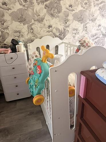 bunk bed: Детская кровать трансформер, Б/у, цвет - Белый — 1