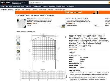 Baštenska dekoracija: Dekorativna baštenska ograda – komplet set cca 3,9 m - Tip — 5