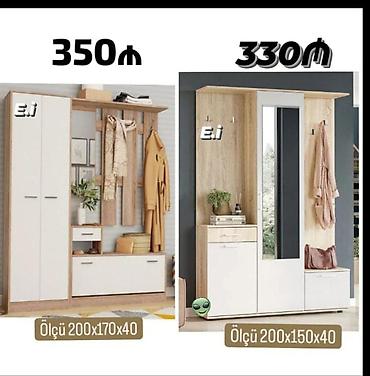 Mebel: Yeni, 2 qapılı, Güzgülü, Ağ, Açılan, Düz dolab — 1