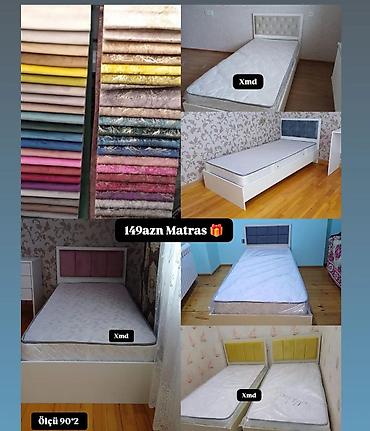 Tək nəfərlik çarpayı və başlıqlı model üçün ortopedik matras. - Ölçü