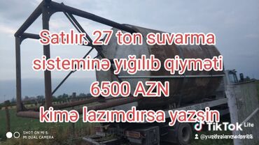 su çənlərinin sifarişi: Su çəni suvarma sisteminə yığılıb 27 ton