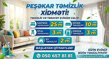 ucuz temizlik şirketi: Təmizlik | Ofislər, Mənzillər, Evlər | Gündəlik təmizlik, Təmirdən sonra təmizlik, Çilçıraqların yuyulması və təmizlənməsi — 1