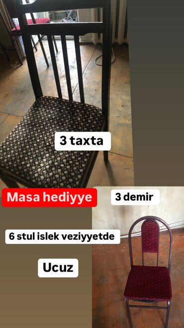 stol stul kirayesi: Qonaq otağı üçün, İşlənmiş, Stul