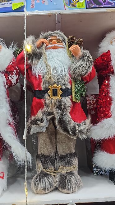Yeni il oyuncaqları və bəzəkləri: Məhsul kodu sm-510018 Hündürlük 30 cm Şaxta baba kukla mişkası Diqqət — 12