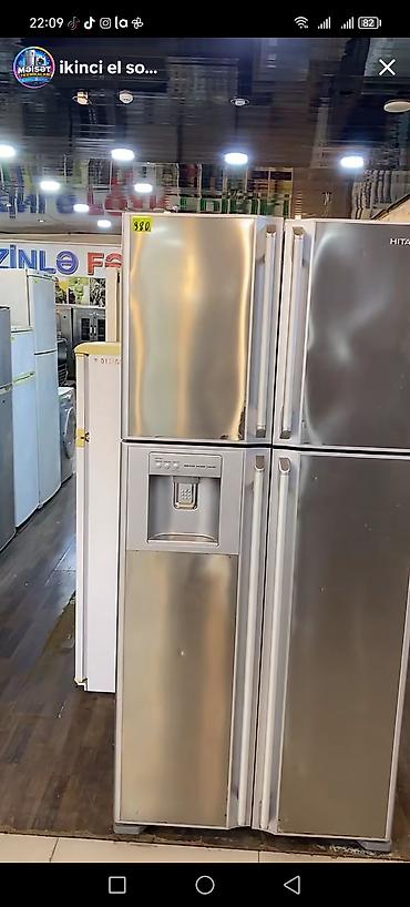 su soyuducuları: Hitachi side-by-side soyuducu - Rəng: inox (paslanmaz polad effektli) — 1
