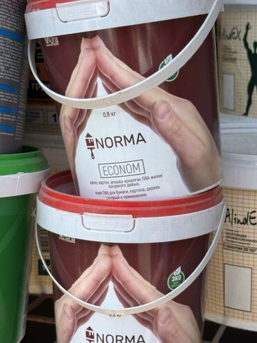 мелочи для дома: Клей ПВА «Норма Эконом» в удобном ведре. Подходит для склеивания