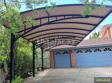 Naveslər, markizlər: Dekorativ metal konstruksiyalı polikarbonat örtüklər – həyət, giriş — 5