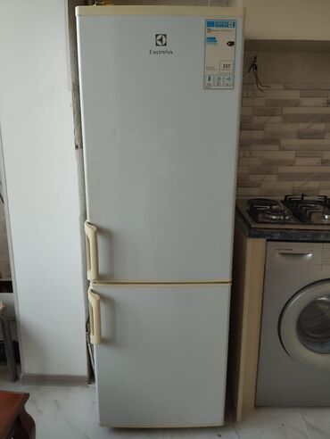 islənmiş soyuducu: İşlənmiş 2 qapılı Electrolux Soyuducu Satılır, rəng - Ağ