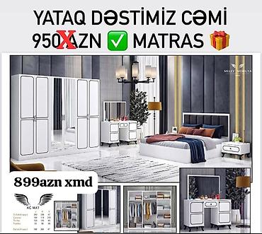 набор ключей: Ağ rəngdə modern yataq dəsti Tərkib: - 6 qapılı geniş qarderob: orta — 2