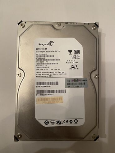 Digər ehtiyat hissələri: Seagate 500 GB Hard disk satılır. Paketi açılıb, amma istifadə