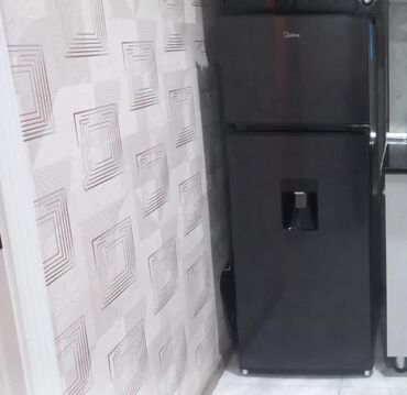 Yeni 2 qapılı Midea Soyuducu Satılır, rəng - Qara, Dispenserli