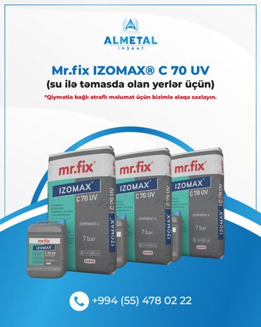 hamam üçün asma tavanlar: 🛡️ IZOMAX®️ C 70 UV – Peşəkarların seçimi! Mr.Fix brendinin təqdim