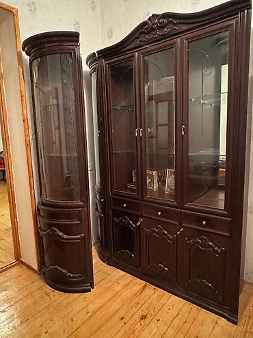 mebel ikinci el ofismebeli: Klassik üslubda massiv ağacdan hazırlanmış qonaq otağı mebel dəsti — 3