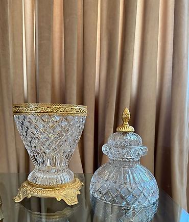 ucuz tablo: Almaniya istehsalı Xrustal bronz işlemeli Xrustal vaza.850 — 3