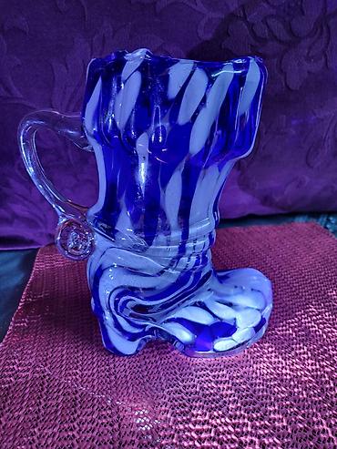 Ostali kućni dekor: Cizma,vaza nova murano,usnama duvano staklo iz 70,80ih. god — 6