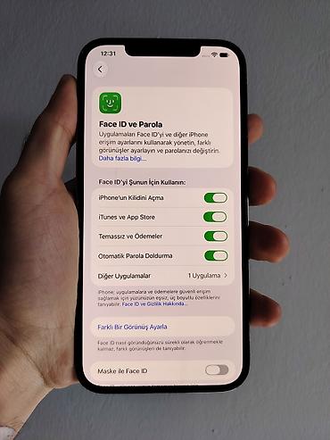 iphone 11 elde: IPhone 12 Pro Max, 128 GB, Pacific Blue, Simsiz şarj, Face ID — 5