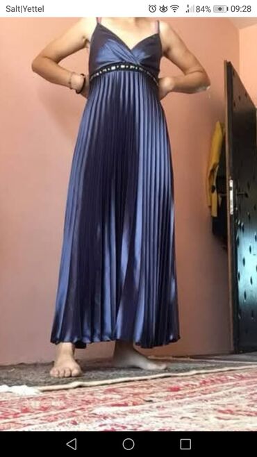 sarene letnje pantalone: Art Love S (EU 36), color - Blue, Evening, With the straps