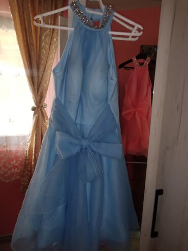 Dresses: S (EU 36), color - Light blue, Other style, With the straps
