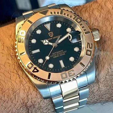 Ručni satovi: PAGANI DESIGN PD-1651-Silver/RG-Rolex YACHT MASTER-Automatik Potpuno — 3