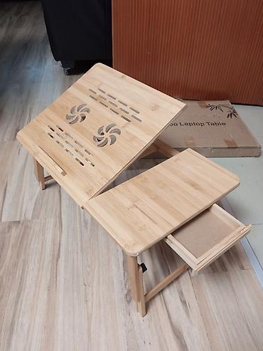 Stolovi: Bambus stočić za laptop - Materijal: prirodni bambus - Gornja ploča — 9