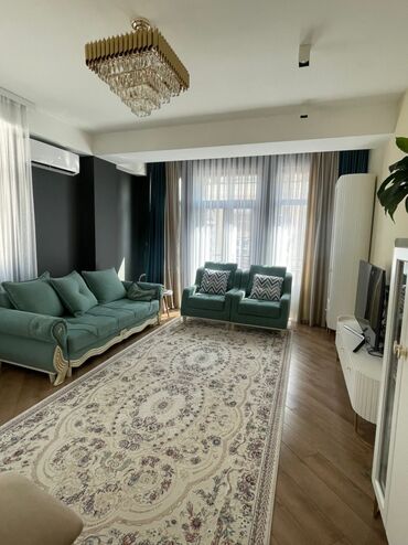 flat near bishkek park: 2 комнаты, Риэлтор, Без подселения, С мебелью полностью