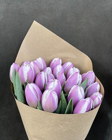 Букеты из живых цветов: Тюльпаны Оптом и в розницу - Разнообразие оттенков: жёлтые, розовые — 9