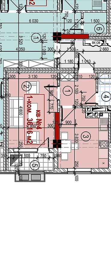 Новостройки от застройщика: Построен, Элитка, 1 комната, 36 м² — 13