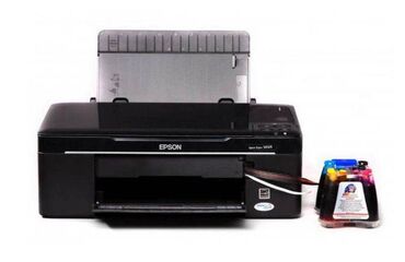 широкоформатный сканер: Цветной принтер МФУ Epson Stylus SX130 Как работает не знаю. В