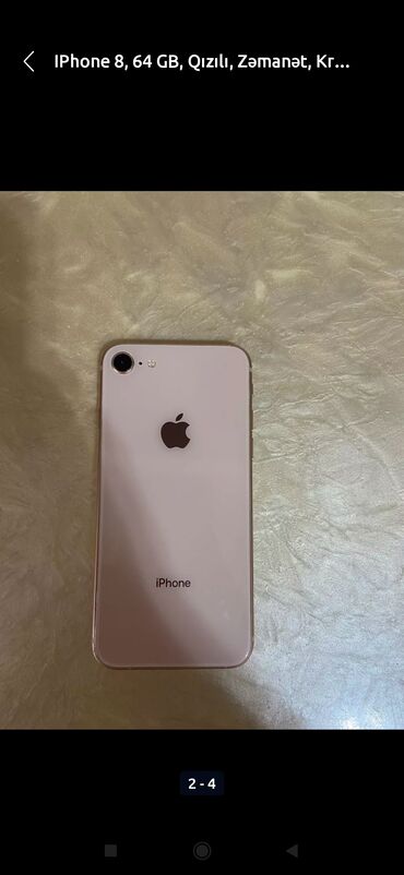 iphone platasi: IPhone 8, 64 GB, Qızılı, Barmaq izi
