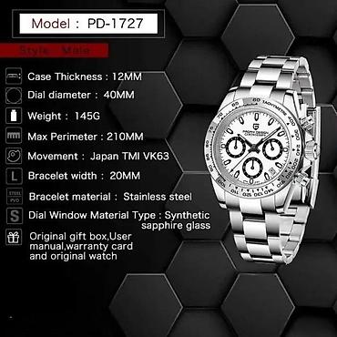 Ručni satovi: PAGANI DESIGN PD-1727 Sport- Beli/Panda-Rolex DaytonaHomage Potpuno — 5