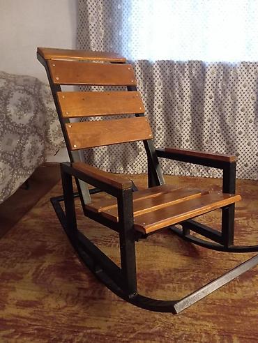 Кресла-качалки: Кресла-качалка, Б/у, Самовывоз, цвет - Коричневый — 3