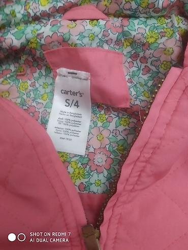 Верхняя одежда: Куртка тоненькая фирменная carter's на 3-4года в отличном состоянии — 2