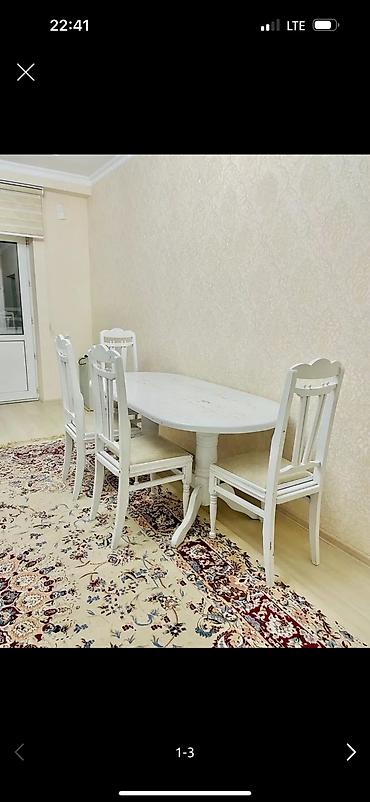 study table: Кухонный стол и стул, Б/у, Самовывоз, цвет - Белый — 1