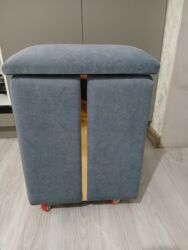 шифоньер трехстворчатый с антресолью: Пуф-банкетка на колесиках с мягким сиденьем и внутренним отсеком для