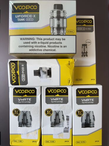 Voopoo: Kartriclər / Tank kitlər /Bobinlər /Platform Vmate top fill