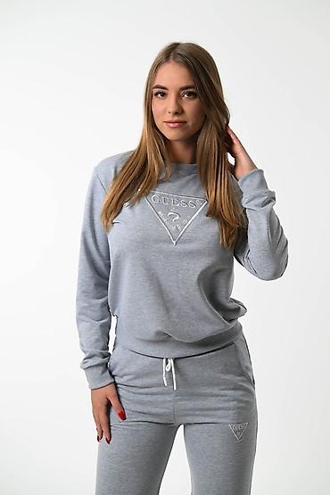 Gornji i donji deo: Duks i donji deo trenerke – komplet, tamno braon - Brend: Guess — 14