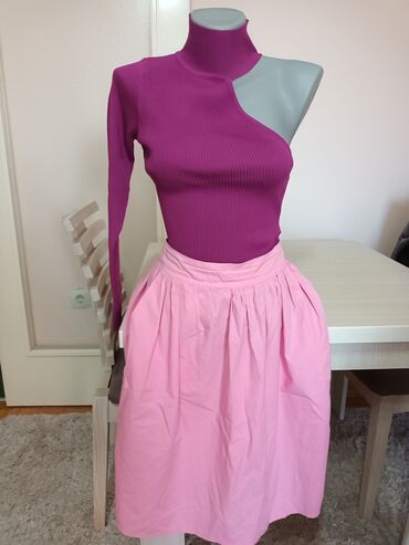pletene suknje i haljine: M (EU 38), L (EU 40), Midi, bоја - Roze