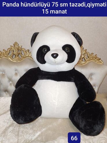 bmw 6 серия 630cs at: Plyuş panda oyuncaq - Hündürlük: 75 sm - Rəng: qara–ağ klassik panda