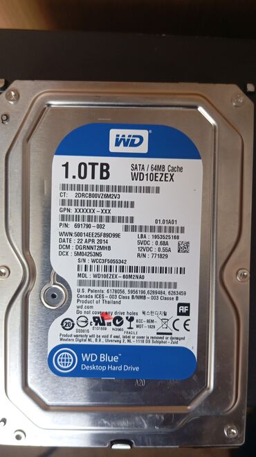 hdd: Накопитель, Western Digital (WD), HDD, 1 ТБ, 3.5", Для ПК