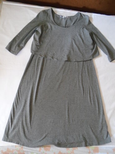 square haljine: S (EU 36), M (EU 38), color - Grey, Other style, Long sleeves