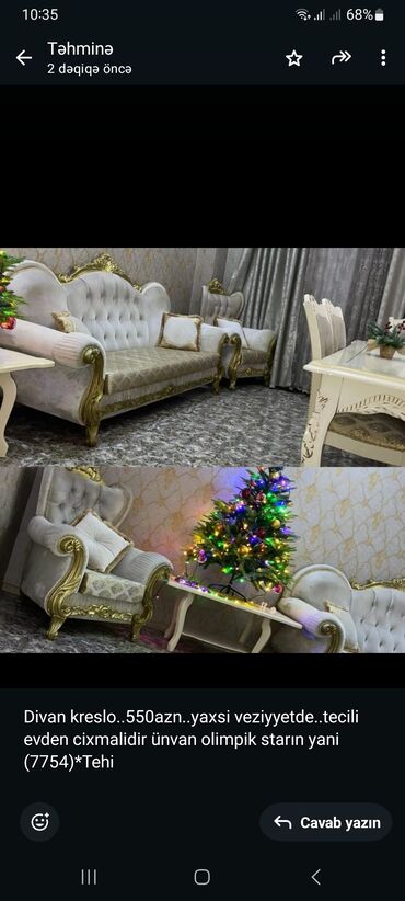 Qaçış trenajorları: Divan, 2 kreslo