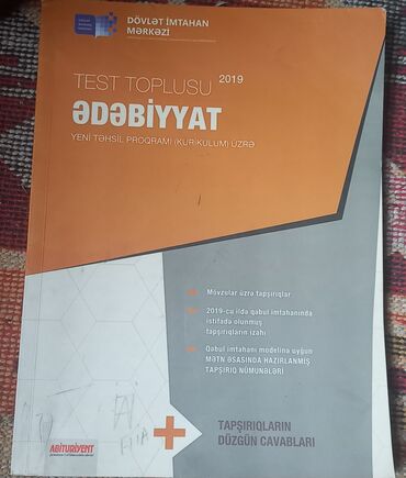 ədəbiyyat test toplusu 2019 pdf indir: 2019 Ədəbiyyat test toplusu, içi yazılmayıb. Yeni kimidir